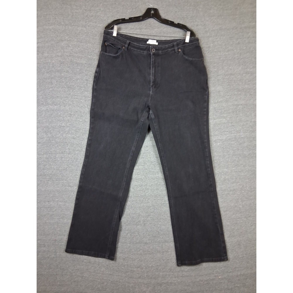 LL Bean Womens Jeans 16 Black Denim Classic Fit Gorpcore Cabin Normcore PNW